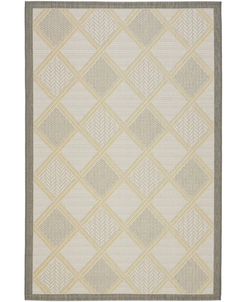 Safavieh Courtyard CY7570 Light Gray and Anthracite 5'3" x 7'7" Outdoor Area Rug