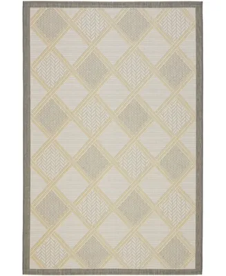 Safavieh Courtyard CY7570 Light Gray and Anthracite 5'3" x 7'7" Outdoor Area Rug