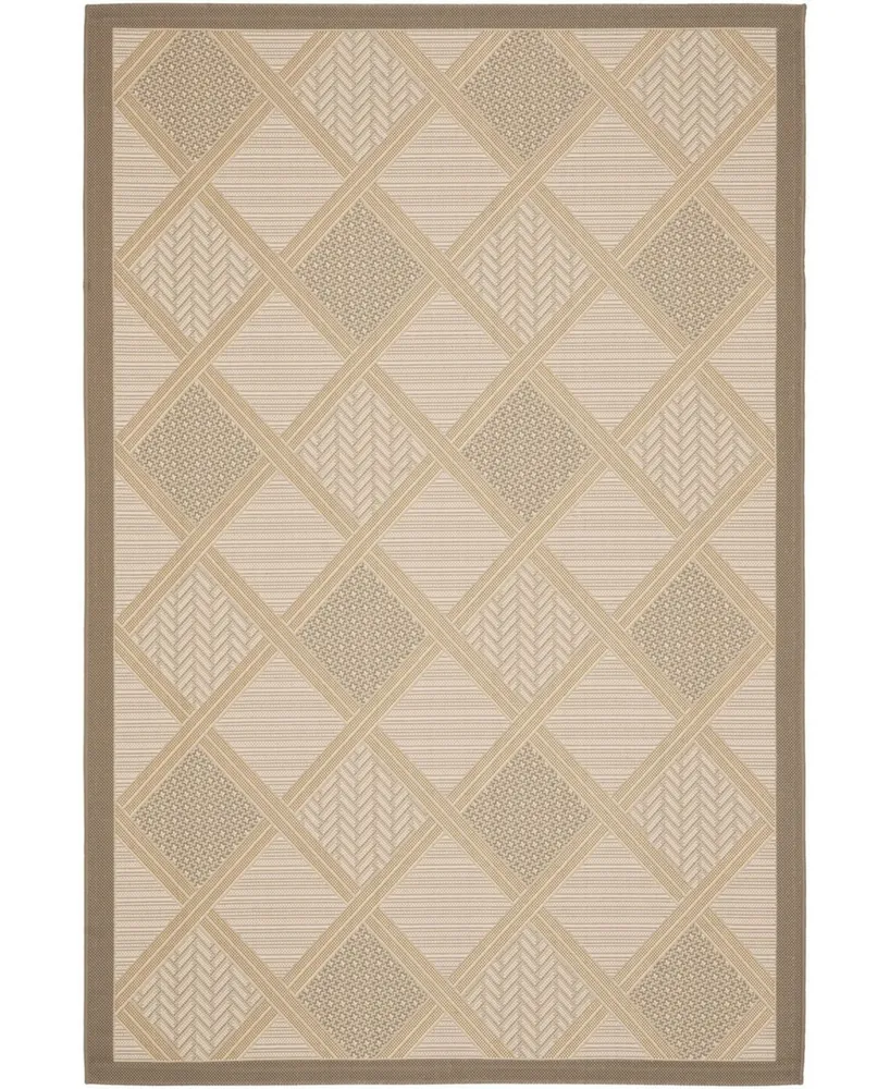 Safavieh Courtyard CY7570 Beige and Dark Beige 5'3" x 7'7" Outdoor Area Rug