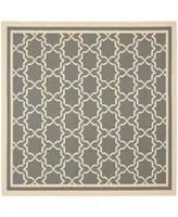 Safavieh Courtyard CY6916 Anthracite and Beige 6'7" x 6'7" Square Outdoor Area Rug