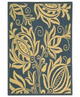 Safavieh Courtyard CY2961 Blue and Natural 8'11" x 12' Rectangle Outdoor Area Rug