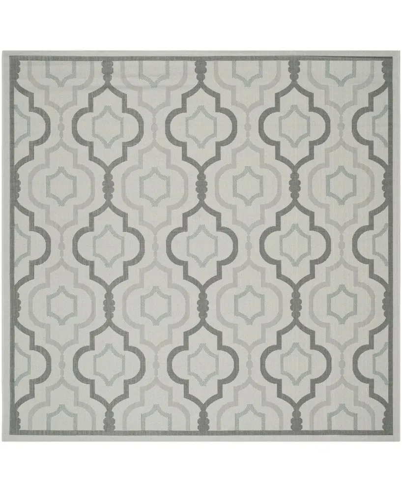 Safavieh Courtyard CY7938 Light Gray and Anthracite 7'10" x 7'10" Sisal Weave Square Outdoor Area Rug