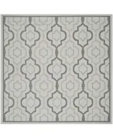 Safavieh Courtyard CY7938 Light Gray and Anthracite 7'10" x 7'10" Sisal Weave Square Outdoor Area Rug