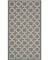 Safavieh Courtyard CY6925 Anthracite and Beige 2' x 3'7" Sisal Weave Outdoor Area Rug