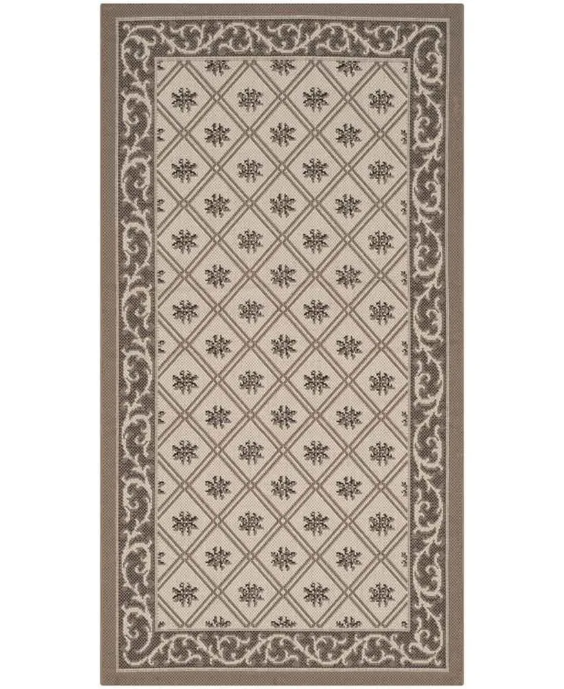 Safavieh Courtyard CY7427 Beige and Dark Beige 2'7" x 5' Sisal Weave Outdoor Area Rug