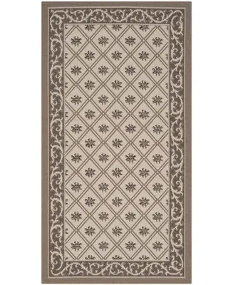 Safavieh Courtyard CY7427 Beige and Dark Beige 2'7" x 5' Sisal Weave Outdoor Area Rug