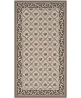 Safavieh Courtyard CY7427 Beige and Dark Beige 2'7" x 5' Sisal Weave Outdoor Area Rug