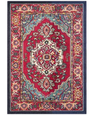 Safavieh Monaco MNC207 Red and Turquoise 10' x 14' Area Rug