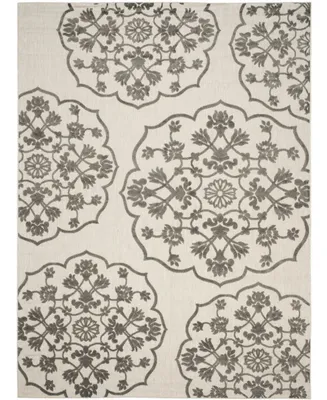 Safavieh Cottage COT912 Cream and Gray 8' x 11'2" Outdoor Area Rug