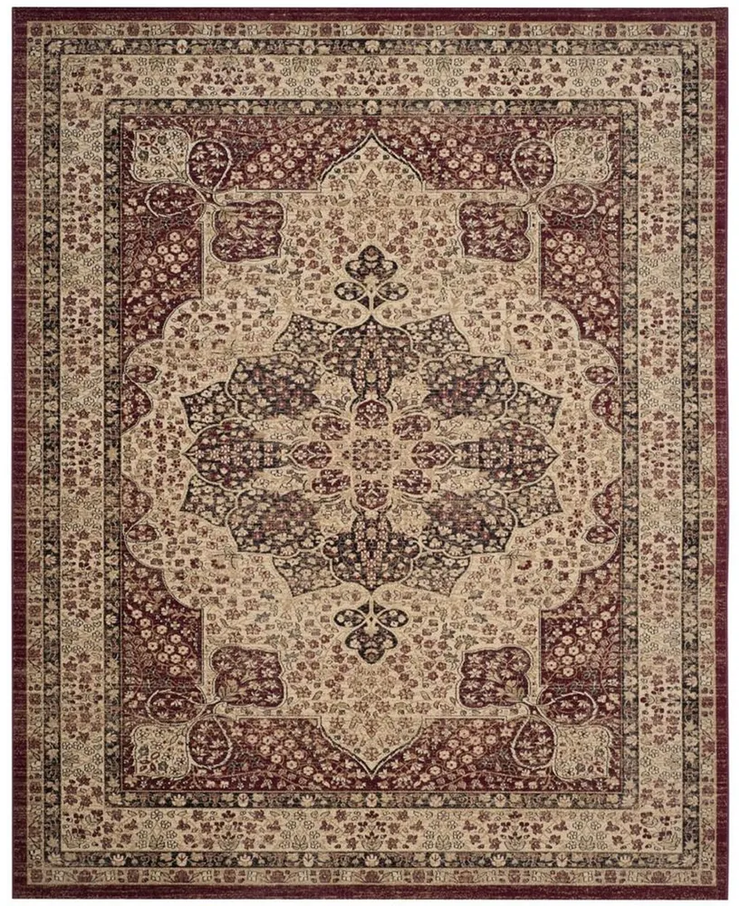 Safavieh Lavar Kerman LVK621 Creme and Red 8' x 10' Area Rug