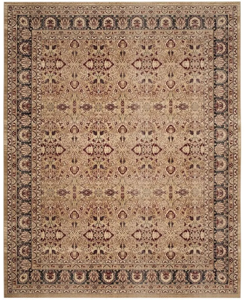 Safavieh Lavar Kerman LVK620 Cream and Navy 8' x 10' Area Rug