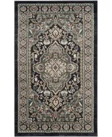 Safavieh Lyndhurst LNH338 Anthracite and Teal 3'3" x 5'3" Area Rug