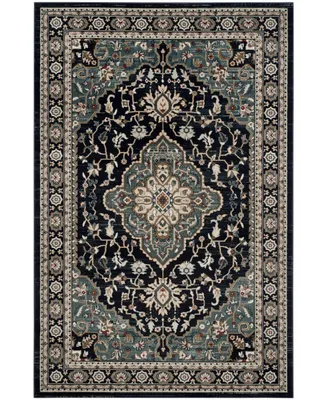 Safavieh Lyndhurst LNH338 Anthracite and Teal 9' x 12' Area Rug