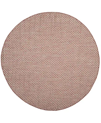 Safavieh Courtyard CY8653 Rust and Light Gray 6'7" x 6'7" Sisal Weave Round Outdoor Area Rug