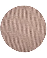 Safavieh Courtyard CY8653 Rust and Light Gray 6'7" x 6'7" Sisal Weave Round Outdoor Area Rug