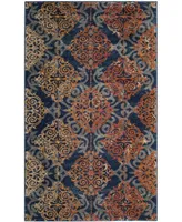 Safavieh Evoke EVK230 Blue and Orange 3' x 5' Area Rug