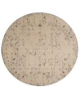 Safavieh Brilliance BRL502 Cream and Light Blue 6'7" x 6'7" Round Area Rug