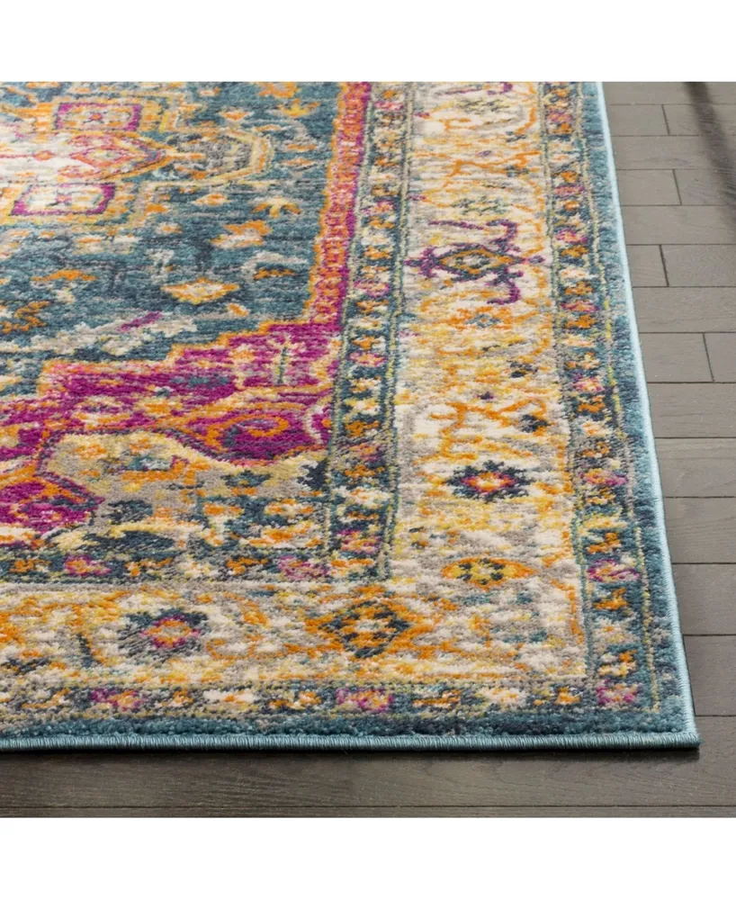 Safavieh Madison MAD202 Blue and Multi 5'1" x 7'6" Area Rug