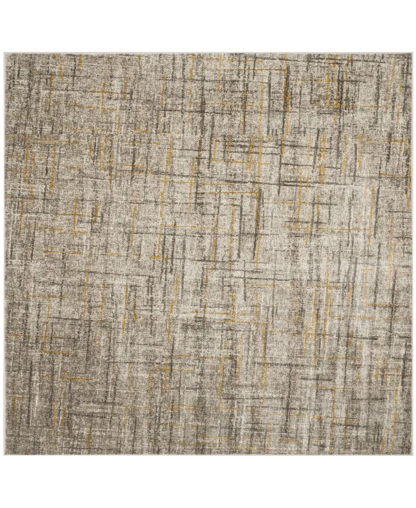 Safavieh Porcello PRL7680 Gray and Dark Gray 6'7" x 6'7" Square Area Rug