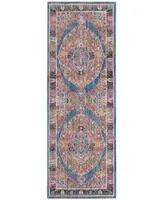 Safavieh Nirvana NVA134 Navy and Multi 3' x 8' Area Rug