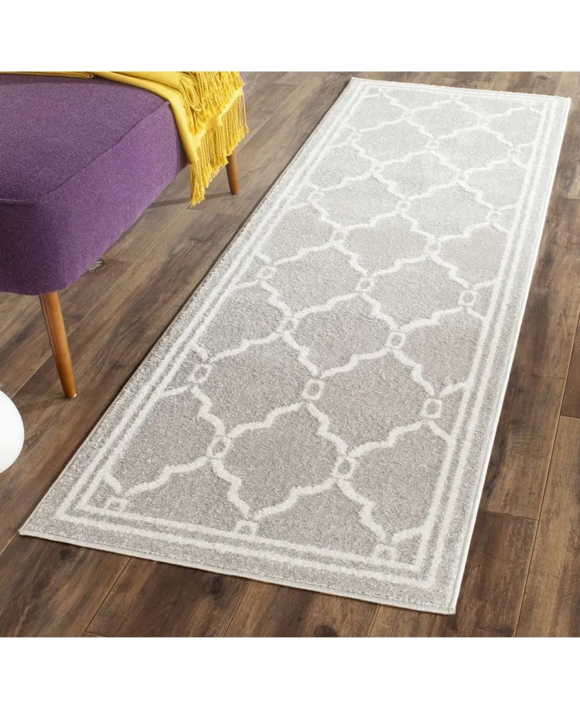 Safavieh Amherst AMT414 Ivory and Light Grey 2'3" x 7' Runner Area Rug