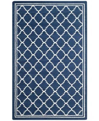 Safavieh Amherst AMT422 Navy and Beige 5' x 8' Area Rug