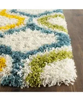 Safavieh Shag Kids SGK561 Ivory and Multi 2'3" x 7' Runner Area Rug