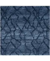 Safavieh Retro RET2144 Blue and Dark Blue 8' x 8' Square Area Rug