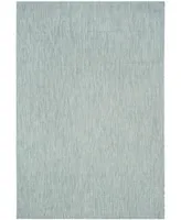 Safavieh Courtyard CY8521 Aqua and Gray 6'7" x 9'6" Outdoor Area Rug