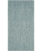 Safavieh Courtyard CY8522 Aqua 2'7" x 5' Outdoor Area Rug