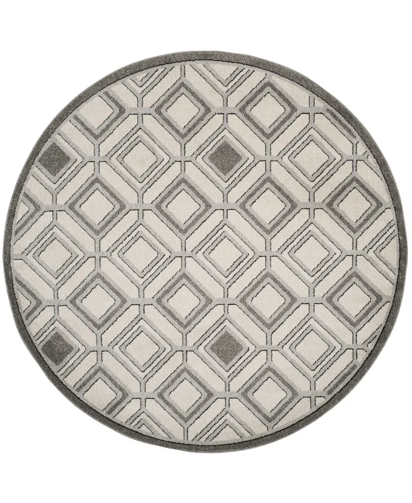 Safavieh Amherst AMT433 Ivory and Light Gray 7' x 7' Round Area Rug