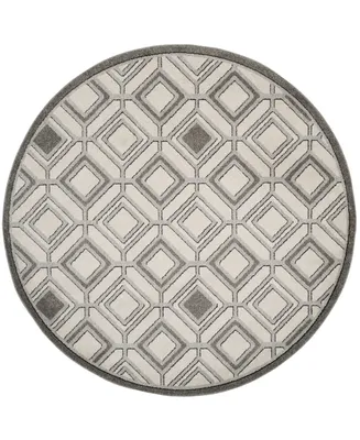 Safavieh Amherst AMT433 Ivory and Light Gray 7' x 7' Round Area Rug