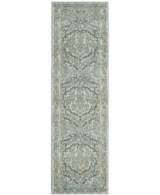 Safavieh Evoke EVK242 Ivory and Light Blue 2'2" x 7' Runner Area Rug