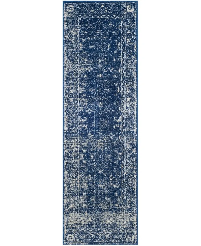 Safavieh Evoke EVK270 Navy and Ivory 2'2" x 7' Runner Area Rug