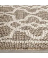 Safavieh Courtyard CY6071 Mocha and Beige 2'7" x 8'2" Runner Outdoor Area Rug