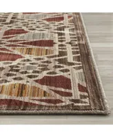 Safavieh Infinity INF560 Brown and Beige 5'1" x 7'6" Area Rug