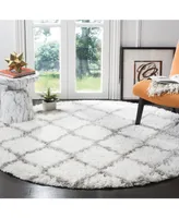 Safavieh Indie SGI322 Ivory and Gray 6'7" x 6'7" Round Area Rug