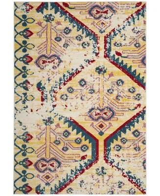 Safavieh Watercolor WTC698 Light Yellow and Blue 5'3" x 7'6" Area Rug
