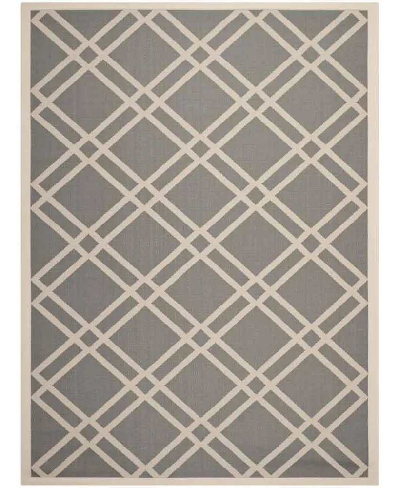 Safavieh Courtyard CY6923 Anthracite and Beige 8' x 11' Sisal Weave Outdoor Area Rug