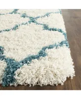 Safavieh Shag Kids SGK566 Ivory and Blue 2'3" x 9' Runner Area Rug