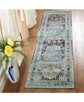 Safavieh Crystal CRS503 Teal and Purple 2'2" x 7' Runner Area Rug