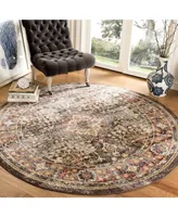 Safavieh Bijar BIJ652 Brown and Rust 6'7" x 6'7" Round Rug