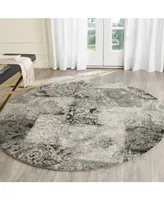 Safavieh Retro RET2137 Cream and Gray 6' x 6' Round Area Rug