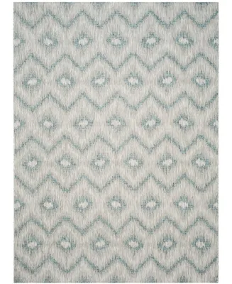Safavieh Courtyard CY8463 Gray and Blue 8' x 11' Outdoor Area Rug