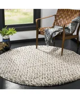 Safavieh Hudson Ivory and Gray 5' x 5' Round Area Rug