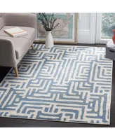 Safavieh Amsterdam AMS106 Ivory and Light Blue 5'1" x 7'6" Outdoor Area Rug