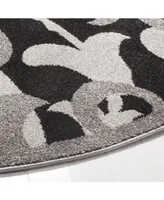 Safavieh Amherst AMT428 Anthracite and Light Gray 7' x 7' Round Area Rug