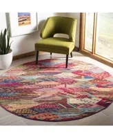 Safavieh Monaco MNC245 Multi 6'7" x 6'7" Round Area Rug