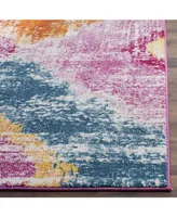 Safavieh Watercolor WTC699 Fuchsia and Orange 5'3" x 7'6" Area Rug