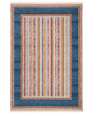 Safavieh Bokhara BOK136 Blue and Orange 5' x 7'6" Area Rug